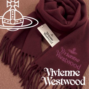 Vivienne Westwood - Rana Wool Logo Scarf / Cherry Red